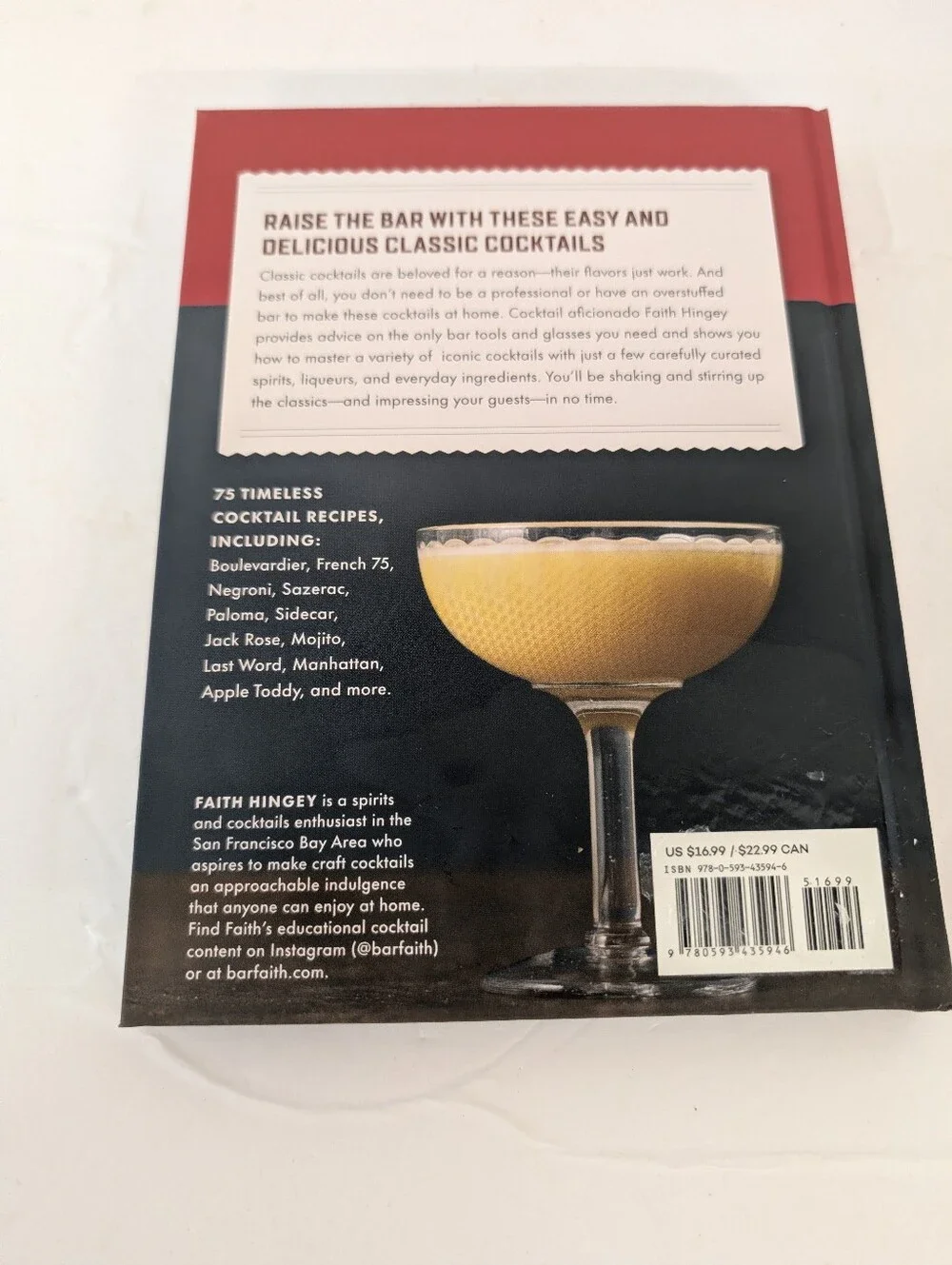 Classic Cocktails Done Well - Cocktail Recipe Book (Red & Teal Cover)